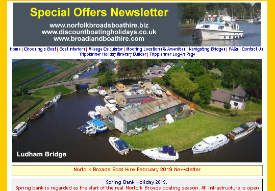 February 2019 Newsletter screenshot